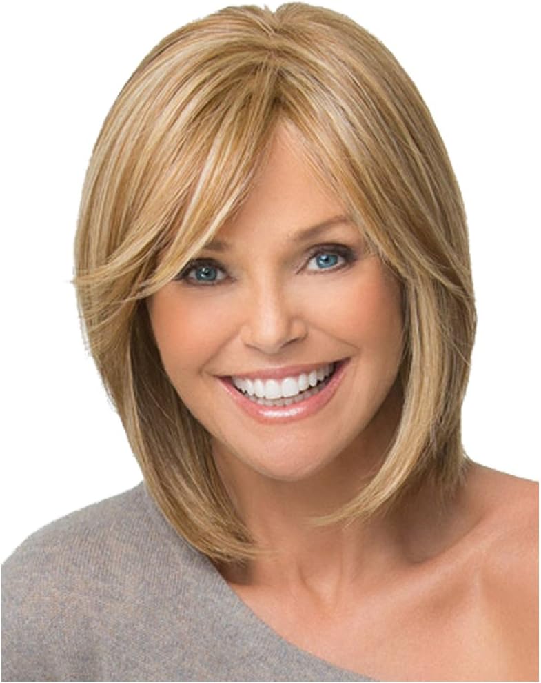 Royalfirst Women Lady New Blonde Short Straight Hair Wig Heat Resistant