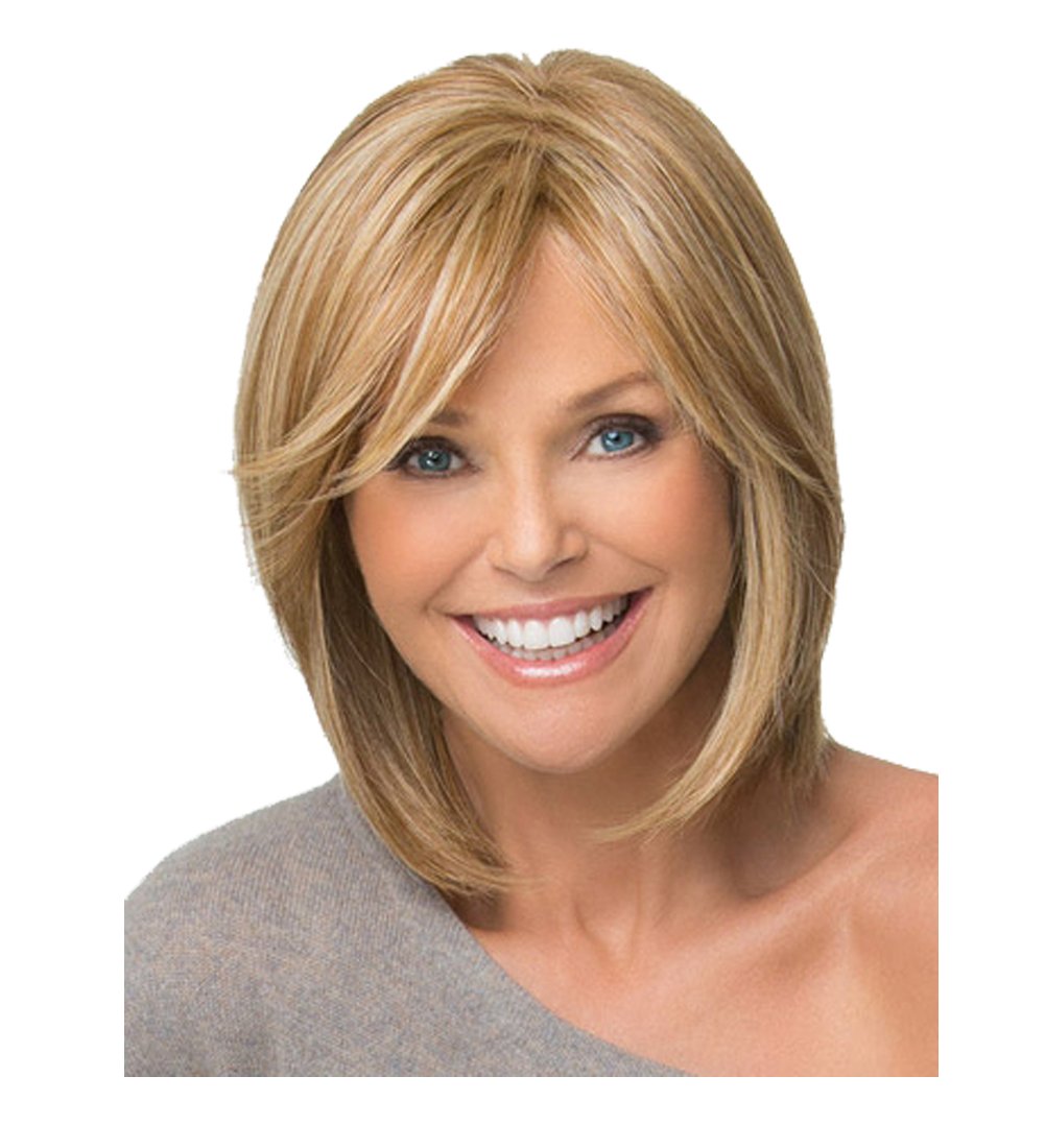 Royalfirst Women Lady New Blonde Short Straight Hair Wig Heat Resistant