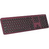 cimetech Wireless Keyboard, 2.4G Advanced Full Size Keyboard with Number Pad, Silent Ergonomic Keyboard and 110 Keys, for Lap