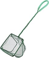 Uniclife 10 cm Aquarium Net with Braided Metal Handle Fine Mesh Scraper Net