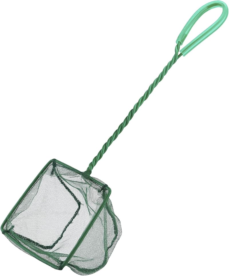 Uniclife 10 cm Aquarium Net with Braided Metal Handle Fine Mesh Scraper Net