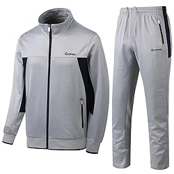 PUMPITU Men's Casual Athletic Tracksuit Long Sleeve
