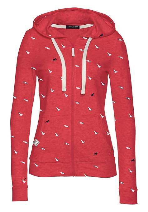 TrendiMax Damen Sweatshirt Kapuzenpullover Jacke mit Kapuze Hoodie Pullover Sweatjacke Kapuzenjacke