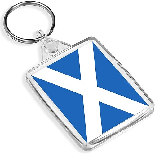 Amazon 先ビニールキーリングスコットランドの旗スコットランドキーリング聖アンデレ十字セント アンドリューお父さんおじさんギフト クール キーホルダー チェーン