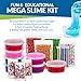 Ultimate Slime Kit - 24 Color Crystal Clear Fluffy DIY Starter Slime Supplies for Girls and Boys With Loads of Crunchy Accessories