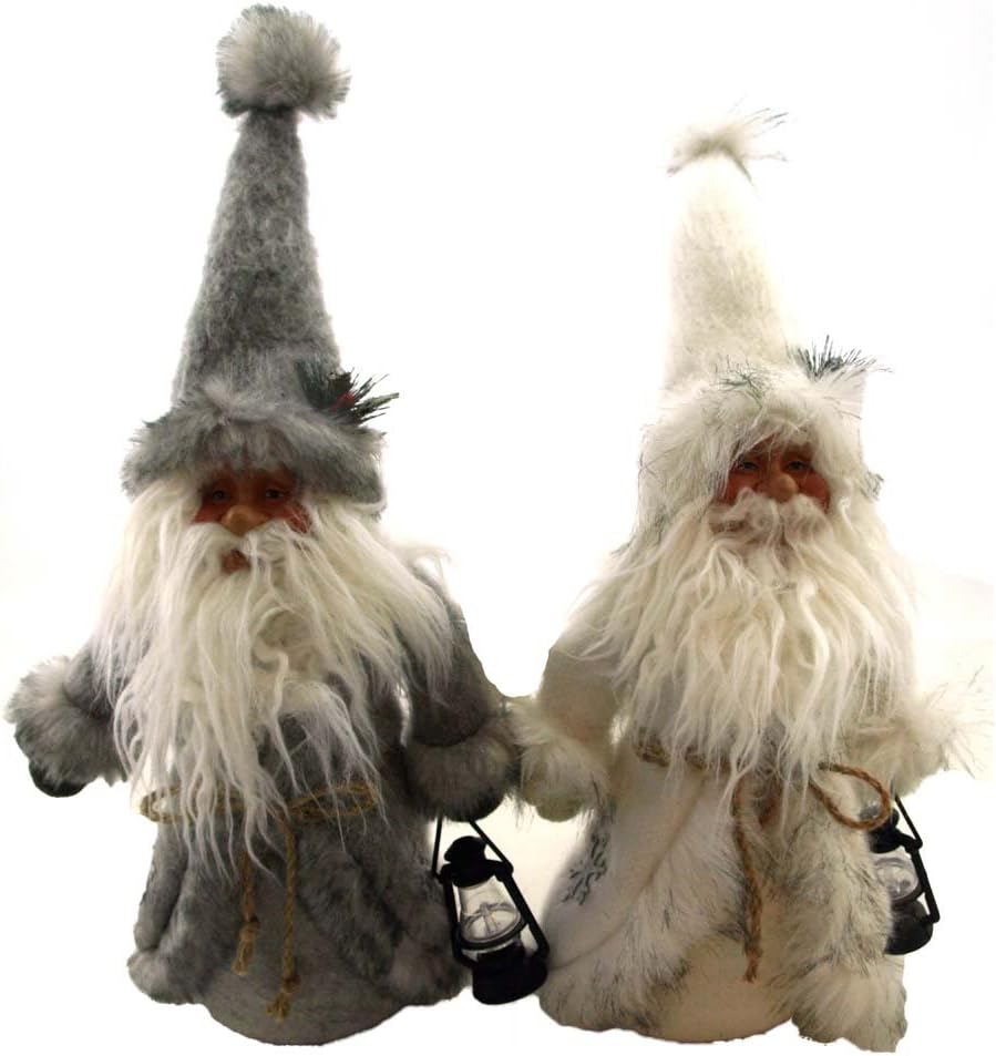 Victorias Design House Stor vacker tomte Dimfrost med lykta 43 cm hög