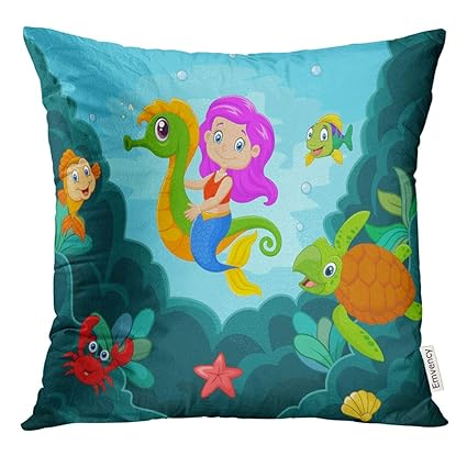 Amazon Com Upoos Throw Pillow Cover Red Fairy Cartoon Little