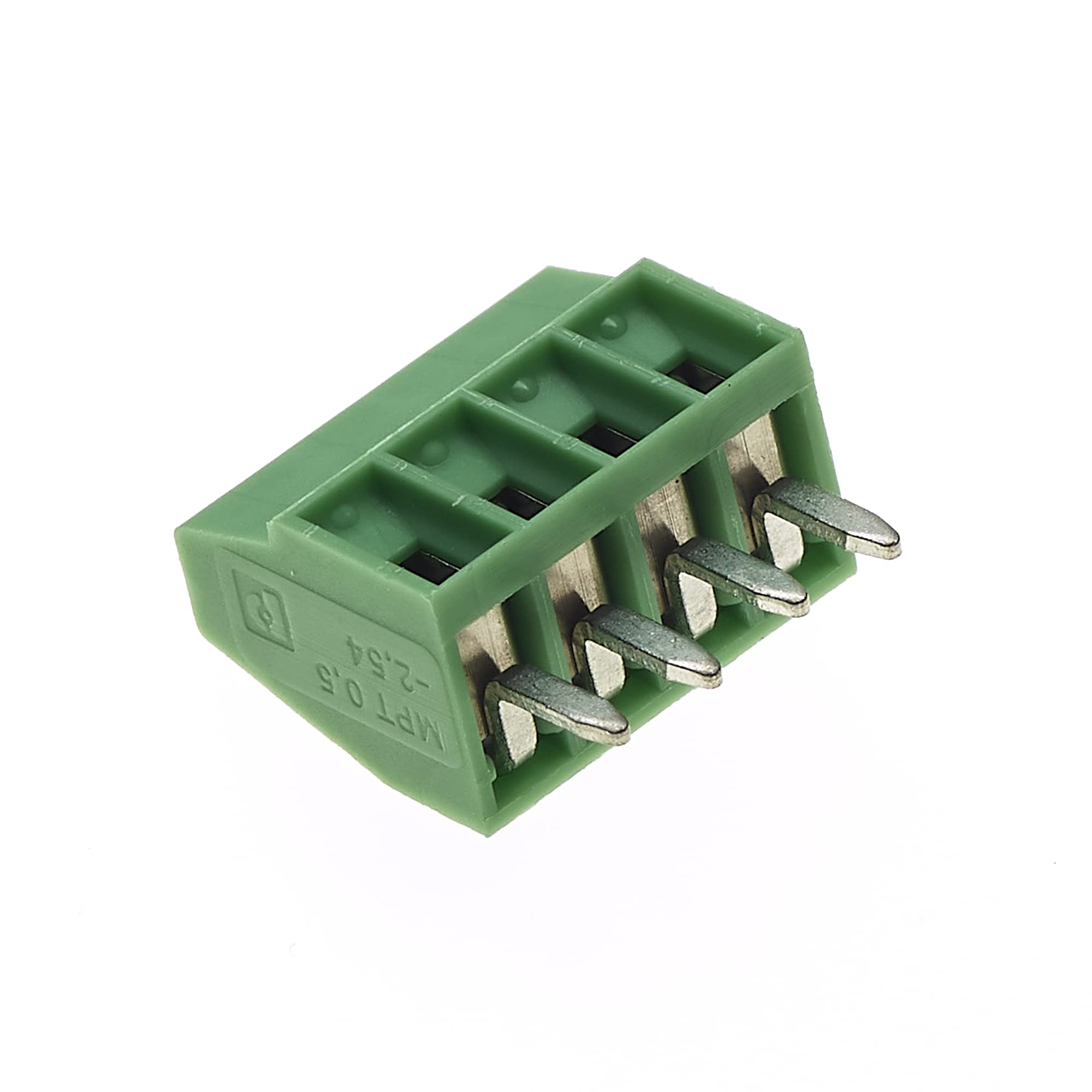 PCB Screw Terminal Blocks, 2.54mm, 4 Way, 20-26AWG, 6A, 125V - Pack of 5 - Wire Connectors, Electrical Connectors