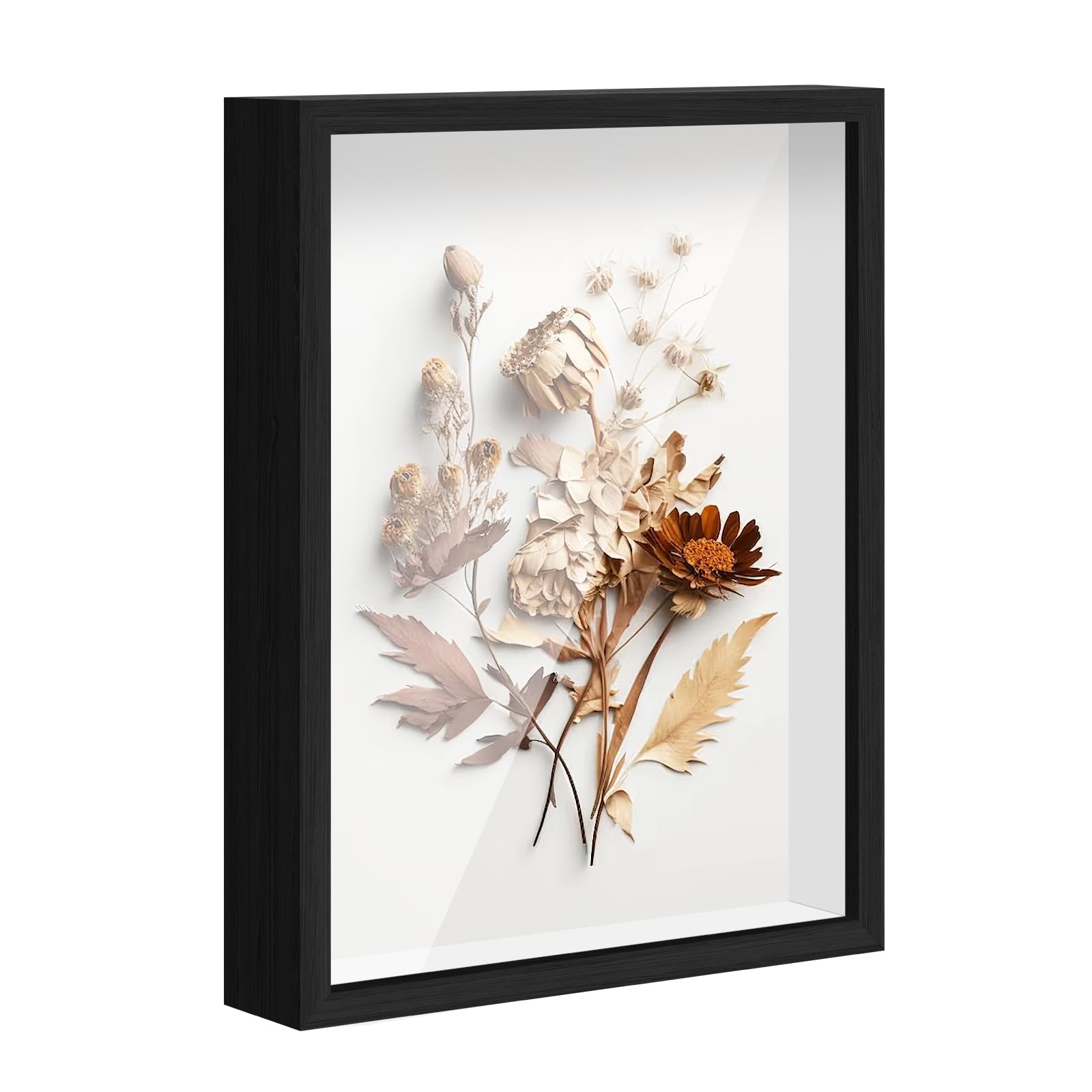 Woobroo A4 Box Frame for Crafts 3D Deep - 3D Shadow Display Case for Objects up to 3cm for Crafts, Anniversary, Wedding, Graduation