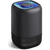 VOOPNU Air Purifiers for Bedroom, High Efficiency Filter, 1076 Ft&sup2;, Black | for Pet Hair Odors Pollen Smoke, with 3 Speeds Timer Aroma 22dB Quiet 360&deg;Intake, Compact Air Cleaner for Home Dorm Room