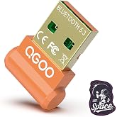 USB Bluetooth Adapter for PC - QGOO Bluetooth Dongle 5.3 EDR, Wireless Receiver for Desktop Computer Laptop Windows 8.1/10/11（orange-217）