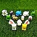 EMiEN 14 Pieces Mini Animals Miniature Ornament Kits Set for DIY Fairy Garden Dollhouse Decoration, Cats,Dogs,Frogs,Dolphins,Sheep,Cow,Rabbit Miniature Ornament for Fairy Garden Plant Décor