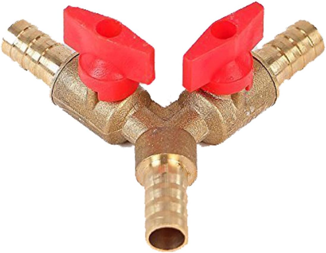 Soytich 2-Way Y-Distributor 10mm - with Shut-Off Valves for Taps Garden Hose (YV04), 10 mm