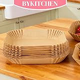 BYKITCHEN 100pcs Air Fryer Liners for Ninja Dual Zone AF300UK AF400UK view 8