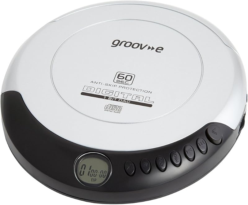 groov e RETRO Compact CD Player with CD-R/Cd-RW Playback Silver