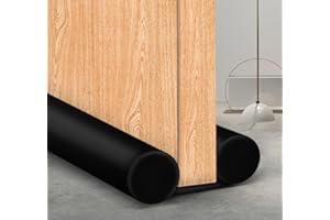 MAXTID Door Draft Stopper for Smaller 30" Interior Doors Black Door Draft Blocker for Bedroom Doors Fits 0.5" to 1.2" Door Gaps