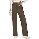 YIPINK Women's Wide Leg Yoga Pants with Pockets Travel Pants Work Quick Dry Lightweight Casual