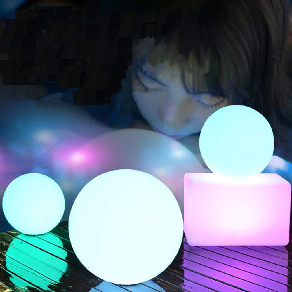 Tker Solar Light Ball Waterproof Floating 16RGB Solar Power Light 5-inch LED Color-Changing with Remote Control Great for Night Light Party Pool Patio Ambient & Decorative Lighting