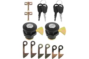 SUPVOX 2set Zinc Alloy Motorcycle Rear Trunk Lock Kit with Keys for Electric Scooters Anti-Theft Storage