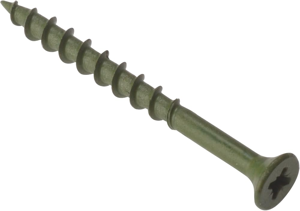 ForgeFix Countersunk Decking Screws 4.5 x 50mm Green Box 200