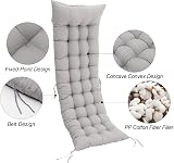 Warmiehomy Grey Garden Patio Beach Cushion 160x50x8cm Non-Slip view 2