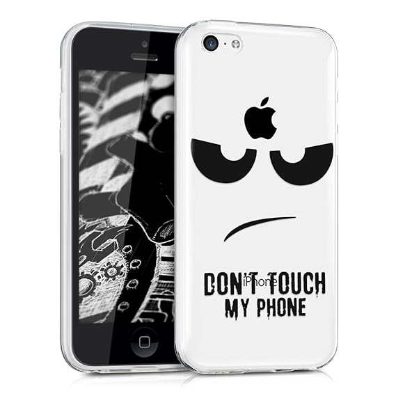 kwmobile Apple iPhone 5C Hülle - Handyhülle für Apple iPhone 5C - Handy Case in Schwarz Transparent