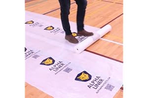 Alpha Liner Tacky Adhesive Fleece Floor Protection Roll 36" x 100' (300 Sq Ft) – 120 GSM Contractor Grade Temporary Hard Surf