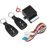 Shkalacar 12V Universal Car Auto Remote Central Kit, Door Locking Vehicle Keyless Entry System,Auto Remote Lock System with 2 Remote Control