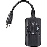 Woods 2001 WD, temporizador mecánico para tomacorrientes de 24 horas con sensor de luz