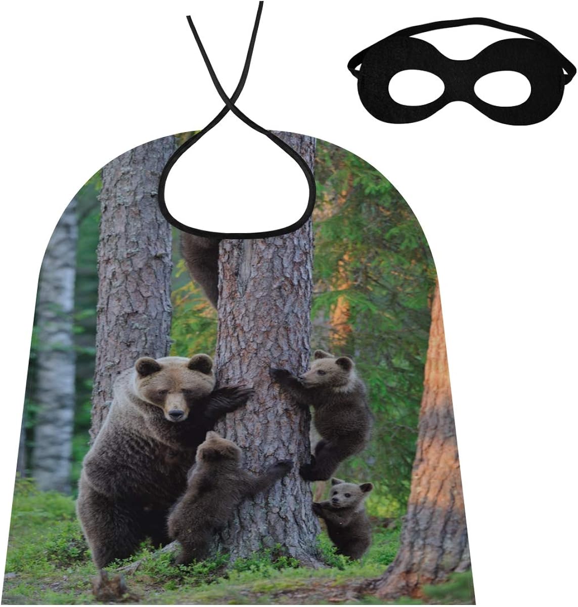AQQA Cloaks for Boys Brown Bear is Standing Up Vintage Cloak Cloak