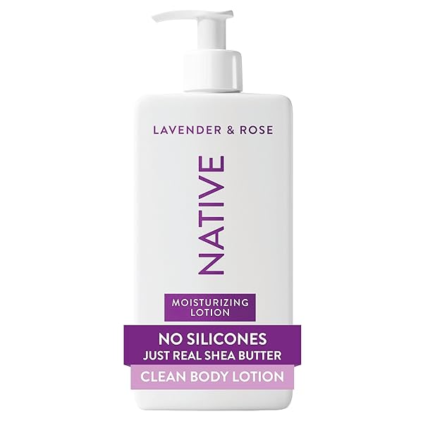 NATIVE BODY LOTION, LAVENDER & ROSE, 48-HOUR HYDRATION...