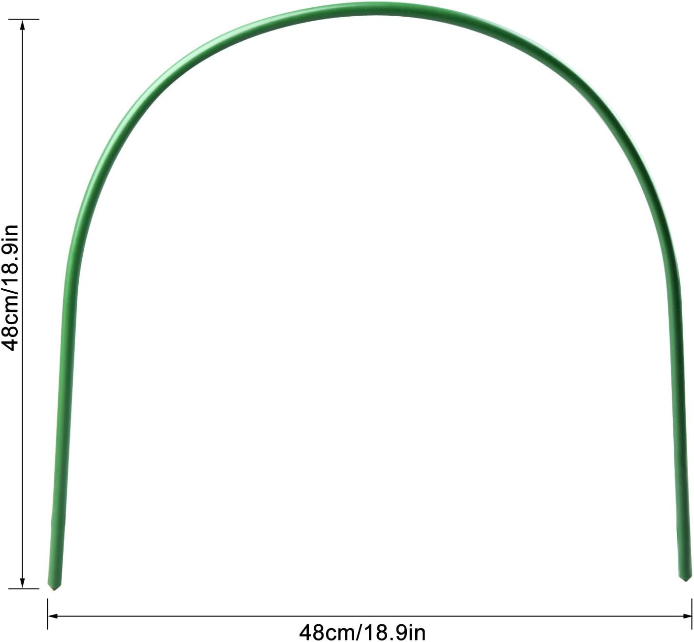 Yugust Greenhouse Hoops,4ft Flexible Long Steel with Plastic Coated