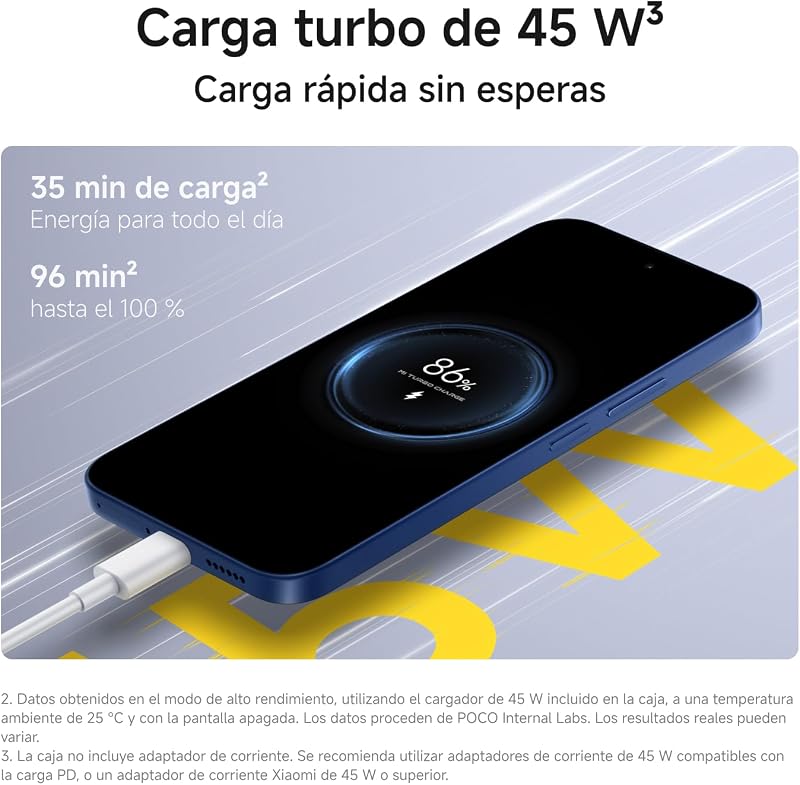 POCO C95 Pro, smartphone de 8+256 GB, preto, 7500 mAh e carregamento de 45 W