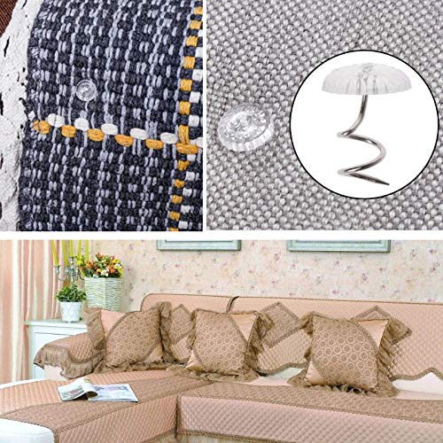 image for Floranea 50 Pcs Twist Pins Upholstery Clear Heads Slip Cover Fasteners