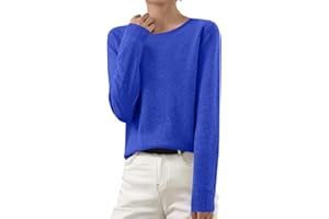 Sweaters for Women Knit Cotton Long Sleeve Sweater Casual Pullover Sweatshirt Warm Soft Pure Cashmere Sweatshirts