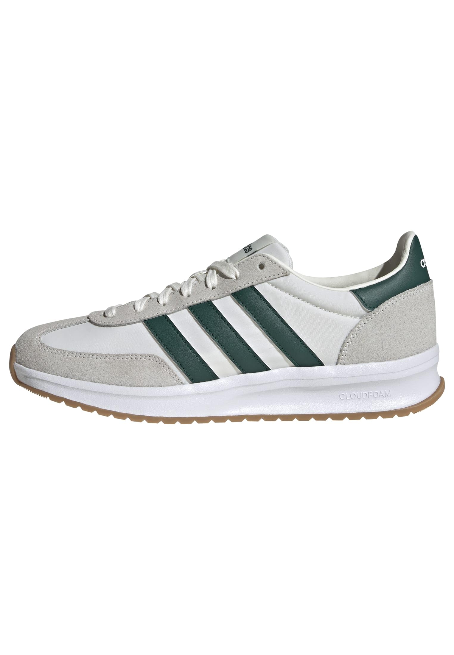 adidas Herren Run 70S 2.0 Shoes, Core White/Collegiate Green/Off White, 44 2/3 EU