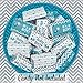 Teal Blue Elephant Boy Baby Shower Mini Chocolate Candy Bar Wrapper Labels, Party Favor Stickers - 45 Count