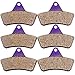 ECCPP Brake Pads Fits for Arctic Cat 250 300 400 500 650 Bearcat 454, FA271 Front+Rear Carbon Fiber Brake Pads