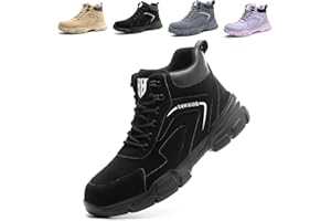 Nasogetch Steel Toe Boots for Men Women Waterproof Work Boots Lightweight Slip Resistant Construction Safety Boots Shoes