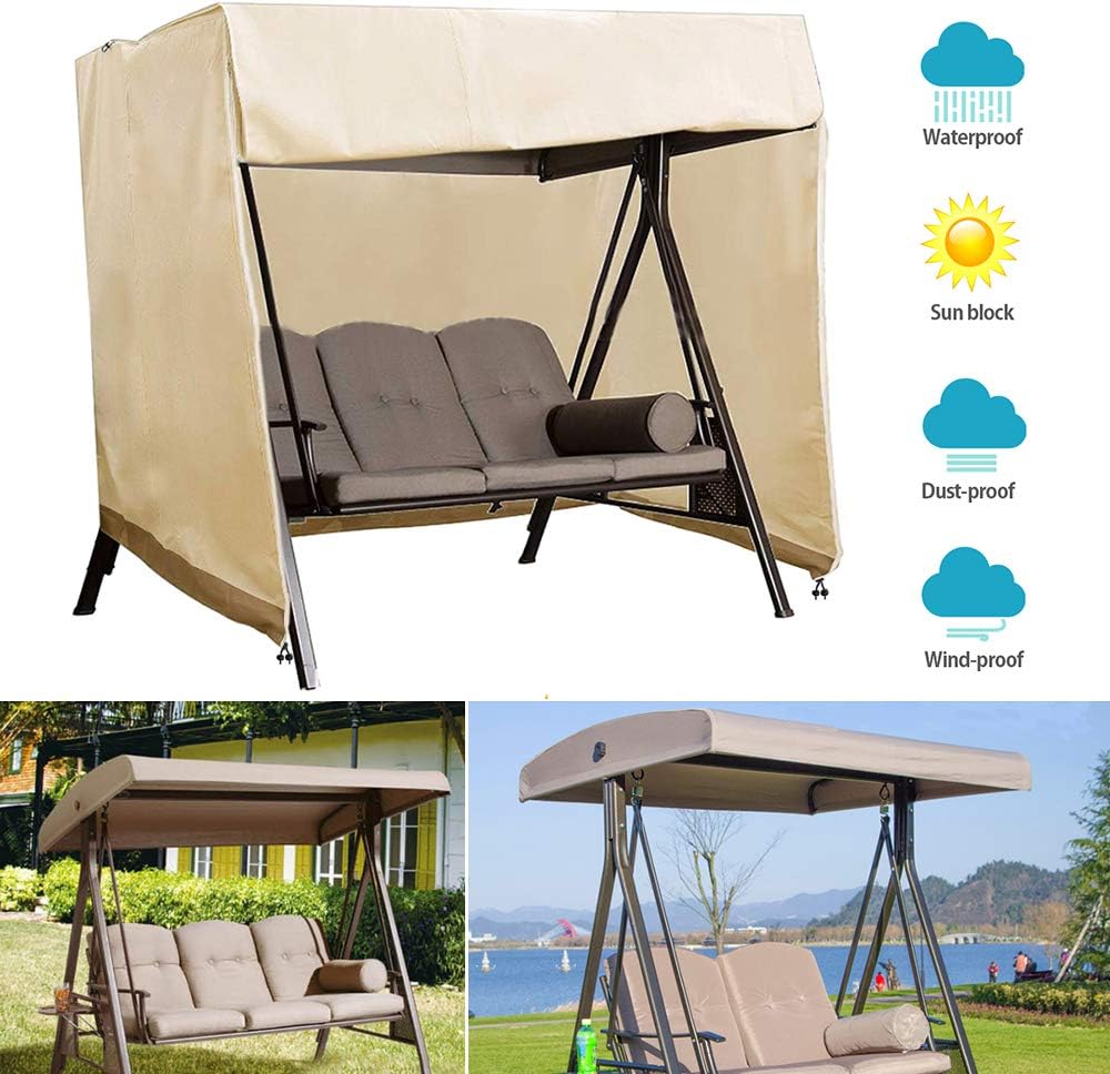 3Seater Garden Swing Bench Cover, Heavy Duty Cover for Garden Bench