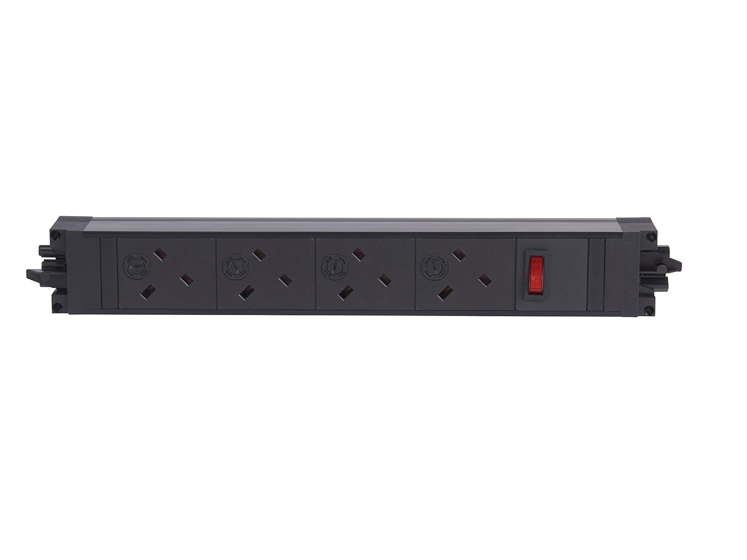 Schneider Electric, Desk Power & Data Under desk power strip with 4 x power modules at 45° & 1 x switch