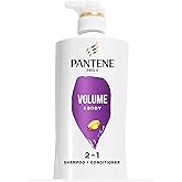 Pantene Pro-V Volume & Body 2 in 1 Shampoo & Conditioner,17.9 fl oz Pump Bottle
