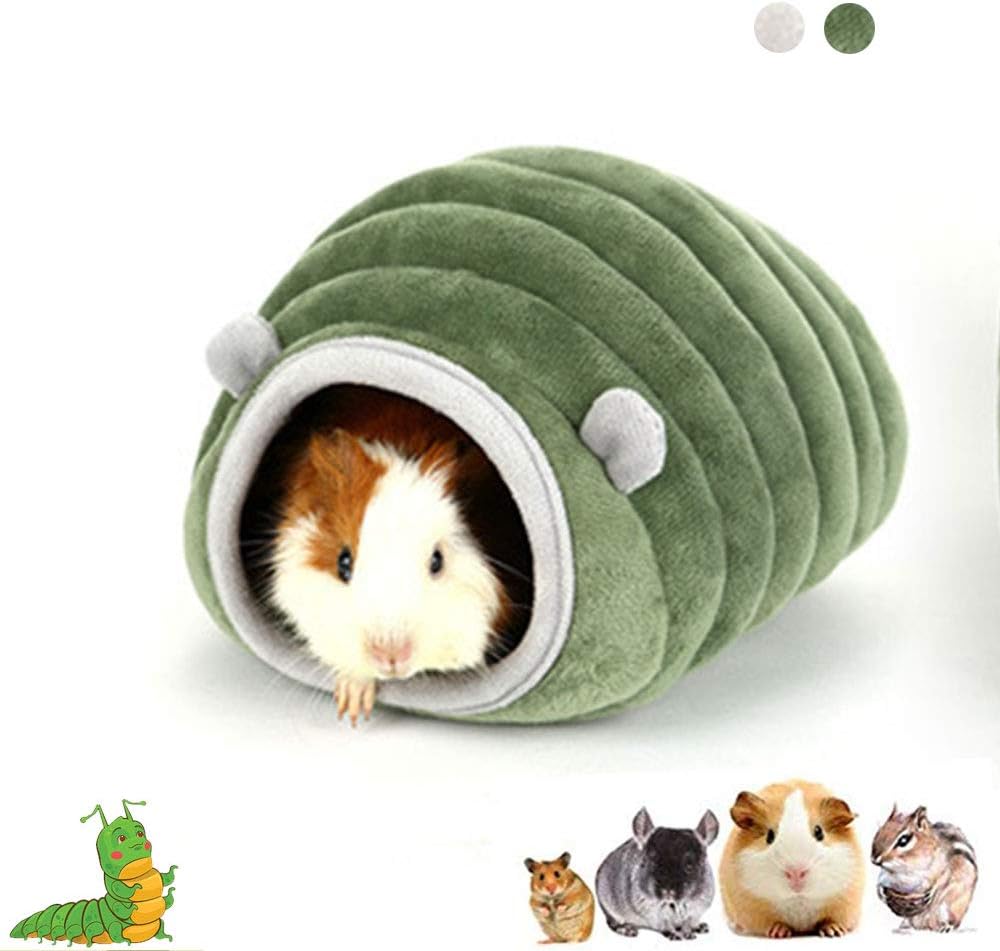 Cute Hamster House Bed, Winter Warm Fleece Sugar Glider Cave Bed Nest