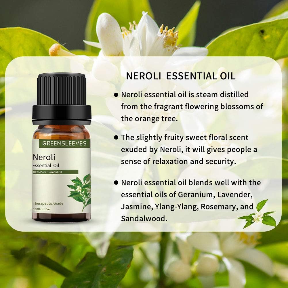 GREENSLEEVES Neroli Essential Oil, 100% Pure, Unidiluted Organic Neroli Aromatherapy Diffuser Oils 10ml - Image 3