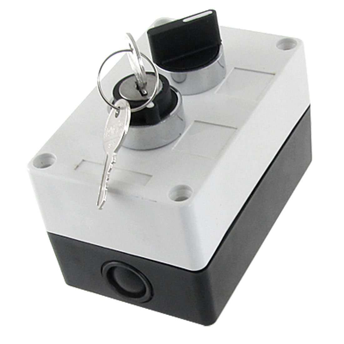 Sourcingmap AC 600V 10A 2 Positions Key Lock Rotary Selector Select Switch Control Station NO