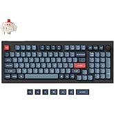 Keychron V5 Max Custom Wireless Mechanical Gaming Keyboard with Number Pad, 96% Layout QMK/VIA 2.4 GHz/Bluetooth 5.1/Wired, RGB Backlit Hot-Swappable Gateron Red Switch for Mac Windows Linux