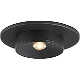 Maxim Lighting 86211BK Caldera - 8W 1 LED Semi-Flush Mount-1.25 Inch Tall and 5.25 Inch Wide, Finish Color: Black