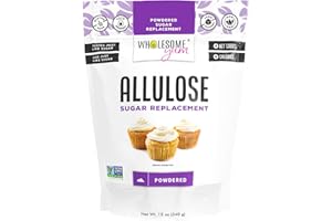 Wholesome Yum Powdered Allulose Sweetener - Natural Keto Powdered Sugar Substitute - Non GMO, Zero Carb, 0 Calorie, Sugar Free, No Aftertaste, Tummy Friendly - Confectioners Sugar Replacement (12 oz)