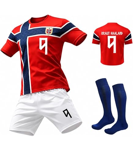 Amazon.com: SWEET BEES Erling #9 Kids Soccer Jersey Kit with