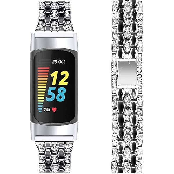 Rhinestone Evening Bracelet For Fitbit Charge 4 & Charge 3